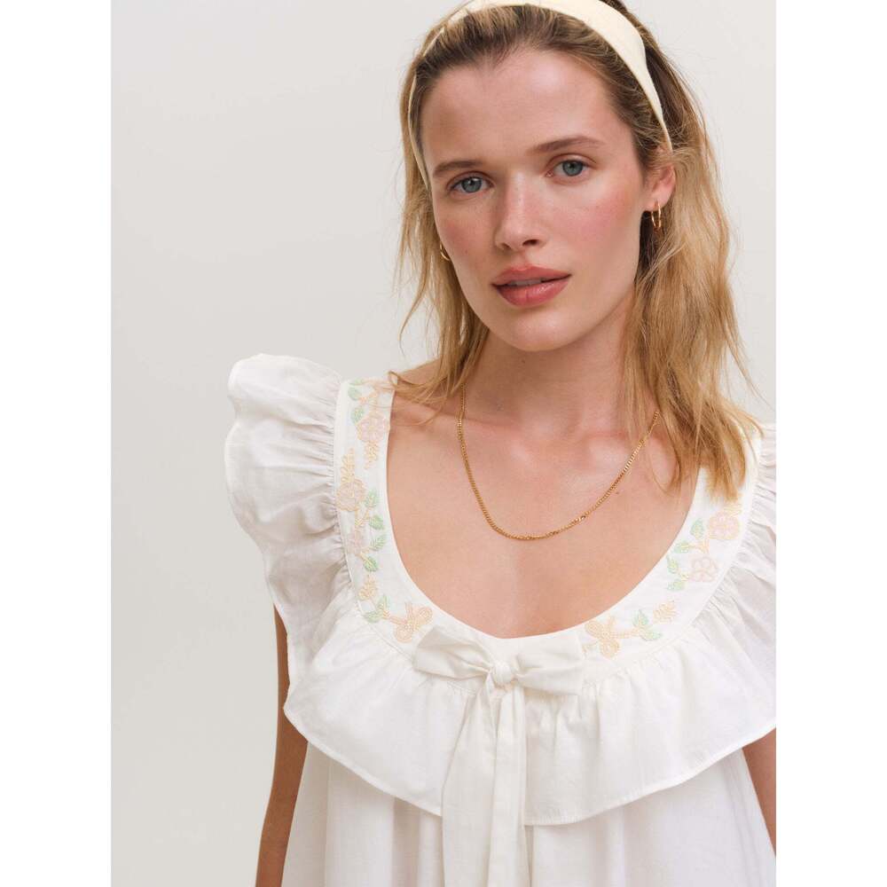 NWT For Love & Lemons Cora Slip Dress XXS / White - Picture 3 of 3